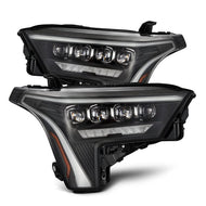 AlphaRex (NOVA-Series) (22+) Toyota Tundra Projector Headlights - Black w/ Amber DRL