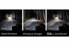 Load image into Gallery viewer, DD Hood-Mount LED System: Wrangler JL (White / Combo Beam) (Single SS50 Bar)

