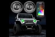 XKChrome RGB LED 7in Wrangler JL/JT Headlight Kit w/ BT Controller