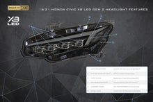 Load image into Gallery viewer, Honda Civic (16-21) XB LED Headlights (GEN II)
